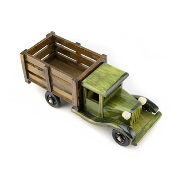 logo personnalisé de camion jouet en porcelaine en bois